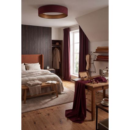 Brilagi - Plafonnier LED dimmable VELVET SMART VARI LED/36W/230V 3000-6500K Ø 55 cm bordeaux/doré + télécommande