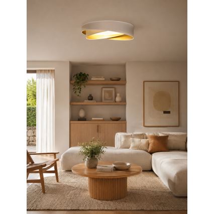 BRILAGI - Plafonnier LED dimmable VELVET TWIST LED/36W/230V 3000-6000K Ø 65 cm Wi-Fi Tuya Beacon blanc/or + télécommande