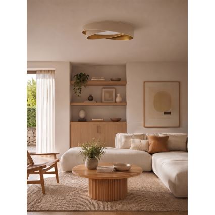 BRILAGI - Plafonnier LED dimmable VELVET TWIST LED/36W/230V 3000-6000K Ø 65 cm Wi-Fi Tuya Beacon blanc/or + télécommande