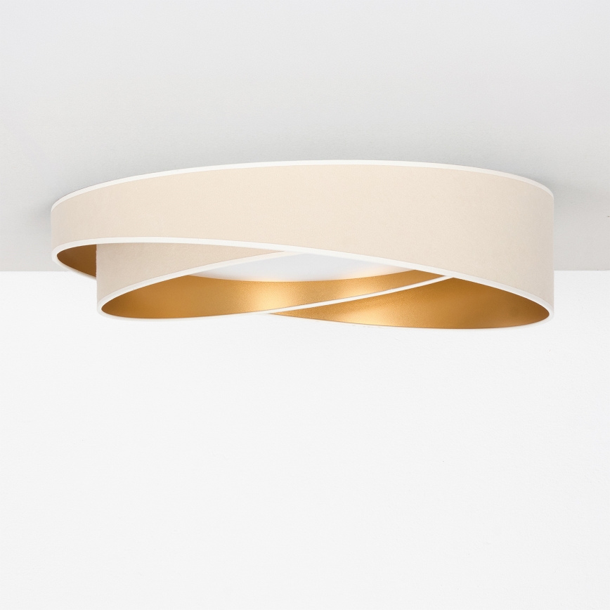 BRILAGI - Plafonnier LED dimmable VELVET TWIST LED/36W/230V 3000-6000K Ø 65 cm Wi-Fi Tuya Beacon blanc/or + télécommande