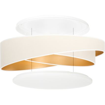 BRILAGI - Plafonnier LED dimmable VELVET TWIST LED/36W/230V 3000-6000K Ø 65 cm Wi-Fi Tuya Beacon blanc/or + télécommande