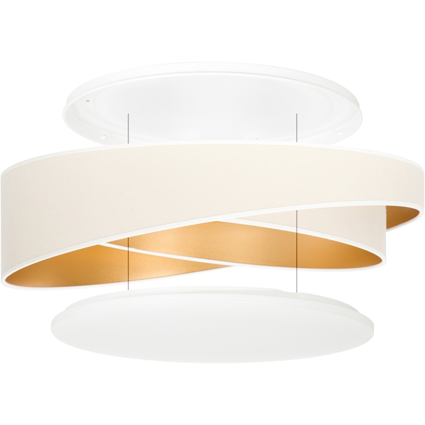 BRILAGI - Plafonnier LED dimmable VELVET TWIST LED/36W/230V 3000-6000K Ø 65 cm Wi-Fi Tuya Beacon blanc/or + télécommande