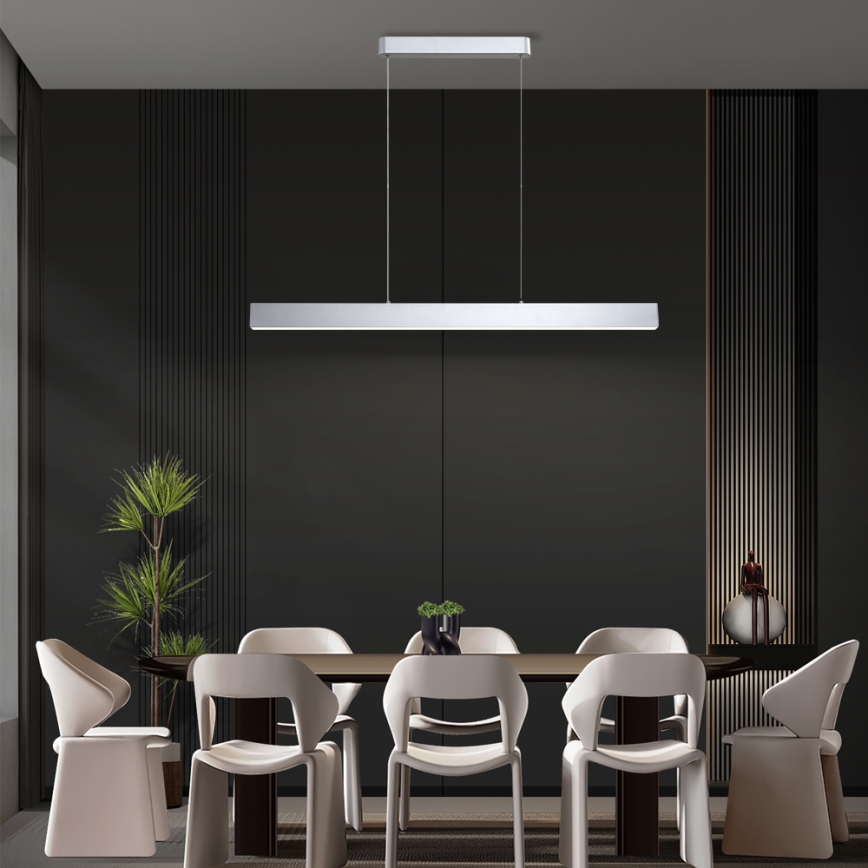 Brilagi - LED Dimmerbare hanglamp SLEEKLINE SMART LED/40W/230V 3000-6000K Wi-Fi Tuya argent + télécommande