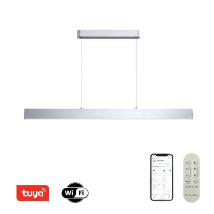 Brilagi - LED Dimmerbare hanglamp SLEEKLINE SMART LED/40W/230V 3000-6000K Wi-Fi Tuya argent + télécommande