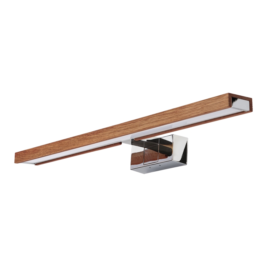 Brilagi - Éclairage LED 3-en-1 pour miroir de salle de bains WOODY MIRROR LED/12W/230V 60 cm IP44 chrome brillant/chêne cerisier