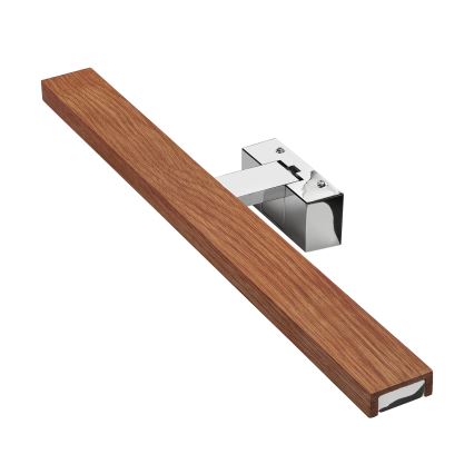 Brilagi - Éclairage LED 3-en-1 pour miroir de salle de bains WOODY MIRROR LED/12W/230V 60 cm IP44 chrome brillant/chêne cerisier
