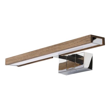 Brilagi - Éclairage LED pour miroir WOODY MIRROR 3 en 1 LED/8W/230V 40 cm IP44 chrome brillant / chêne noyer