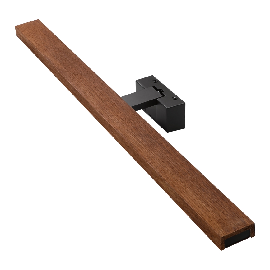 Brilagi - Éclairage LED 3-en-1 pour miroir WOODY MIRROR LED/15W/230V 80 cm IP44 noir/chêne cerise
