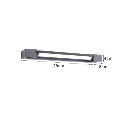 Brilagi - Éclairage LED pour miroir de salle de bains AQUA LINE LED/12W/230V 45 cm IP44 anthracite IRC 90