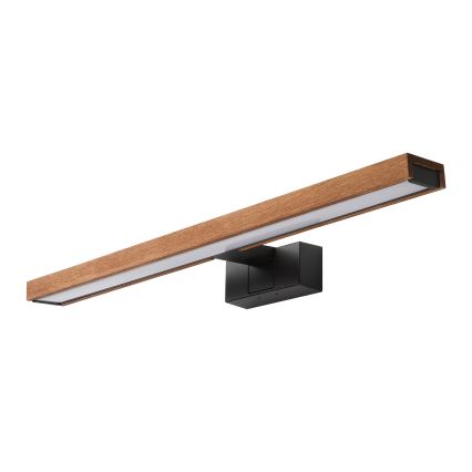 Brilagi - Éclairage LED pour miroir de salle de bains 3 en 1 WOODY MIRROR LED/12W/230V 60 cm IP44 noir/chêne cerisier
