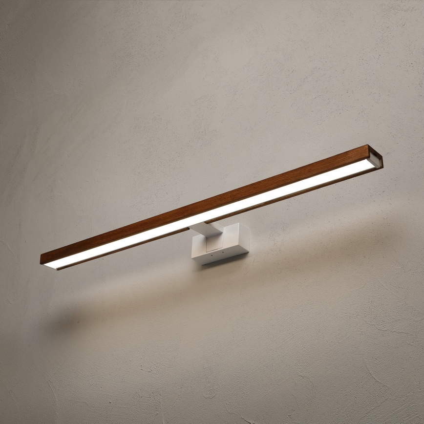 Brilagi - Éclairage miroir LED 3 en 1 WOODY MIRROR LED/15W/230V 80 cm IP44 blanc/chêne-cerisier