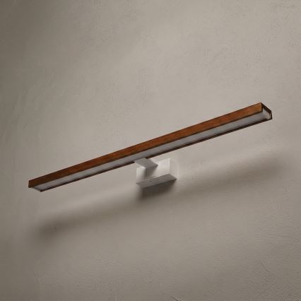 Brilagi - Éclairage miroir LED 3 en 1 WOODY MIRROR LED/15W/230V 80 cm IP44 blanc/chêne-cerisier