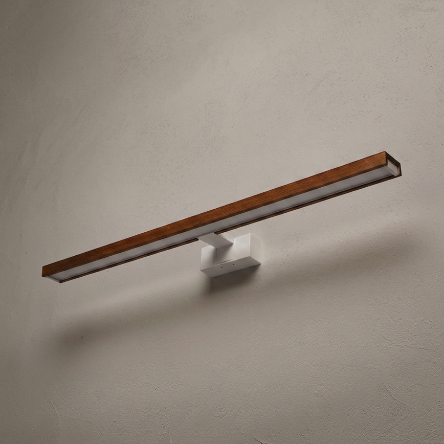 Brilagi - Éclairage miroir LED 3 en 1 WOODY MIRROR LED/15W/230V 80 cm IP44 blanc/chêne-cerisier