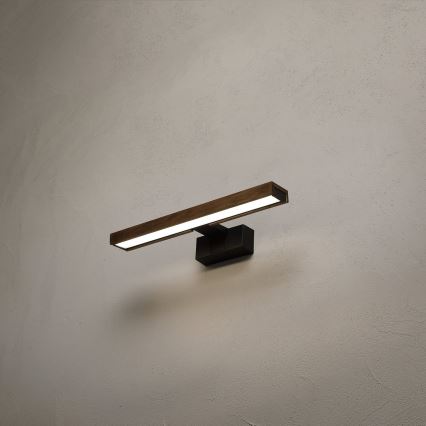 Brilagi - Éclairage LED 3-en-1 pour miroir de salle de bains WOODY MIRROR LED/8W/230V 40 cm IP44 noir/chêne-noyer