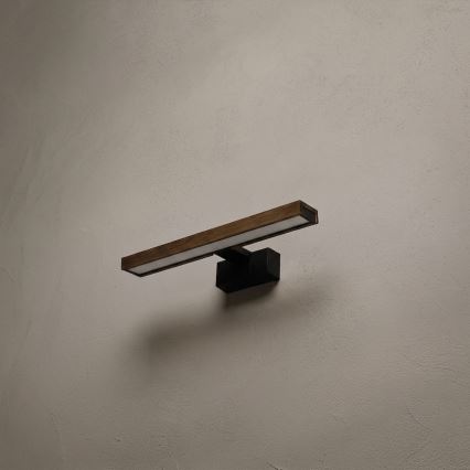 Brilagi - Éclairage LED 3-en-1 pour miroir de salle de bains WOODY MIRROR LED/8W/230V 40 cm IP44 noir/chêne-noyer