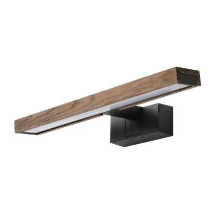 Brilagi - Éclairage LED 3-en-1 pour miroir de salle de bains WOODY MIRROR LED/8W/230V 40 cm IP44 noir/chêne-noyer