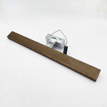 Brilagi - Éclairage LED 3 en 1 pour miroir de salle de bains WOODY MIRROR LED/12W/230V 60 cm IP44 chrome brillant/chêne/noyer