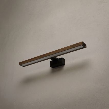 Brilagi - Éclairage LED 3-en-1 pour miroir de salle de bains WOODY MIRROR LED/12W/230V IP44 noir/chêne noyer