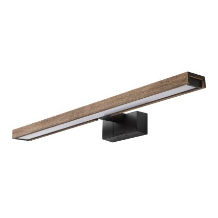 Brilagi - Éclairage LED 3-en-1 pour miroir de salle de bains WOODY MIRROR LED/12W/230V IP44 noir/chêne noyer