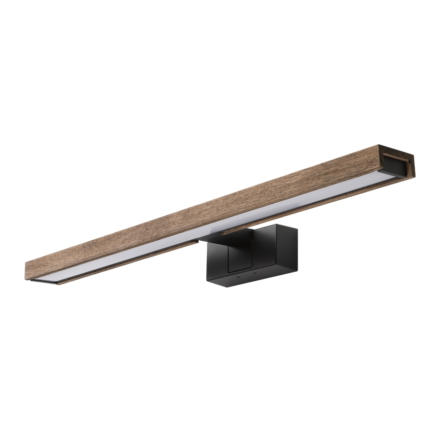 Brilagi - Éclairage LED 3-en-1 pour miroir de salle de bains WOODY MIRROR LED/12W/230V IP44 noir/chêne noyer