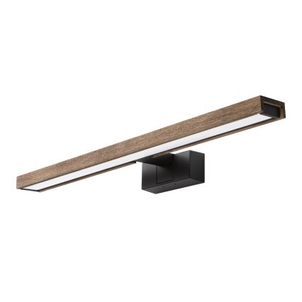 Brilagi - Éclairage LED 3-en-1 pour miroir de salle de bains WOODY MIRROR LED/12W/230V IP44 noir/chêne noyer