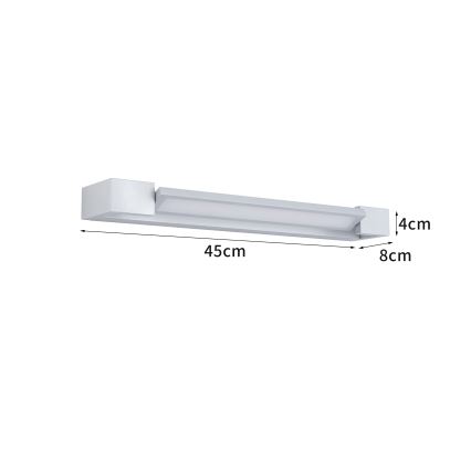 Brilagi - Éclairage LED pour miroir de salle de bains AQUA LINE LED / 12 W / 230 V / 45 cm / IP44 / chrome mat / IRC 90