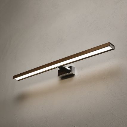BRILAGI - Éclairage LED pour miroir de salle de bains WOODY MIRROR 3v1 LED/15W/230V 80 cm IP44 chrome brillant/chêne noyer