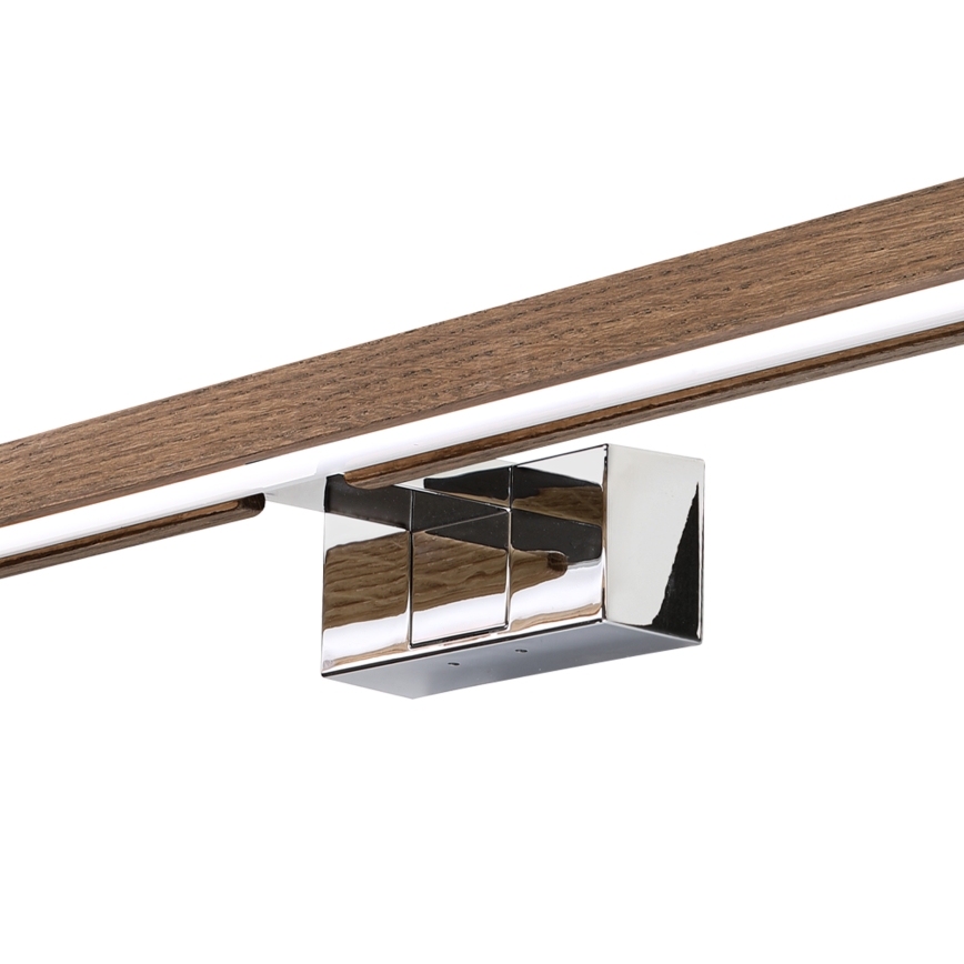 BRILAGI - Éclairage LED pour miroir de salle de bains WOODY MIRROR 3v1 LED/15W/230V 80 cm IP44 chrome brillant/chêne noyer