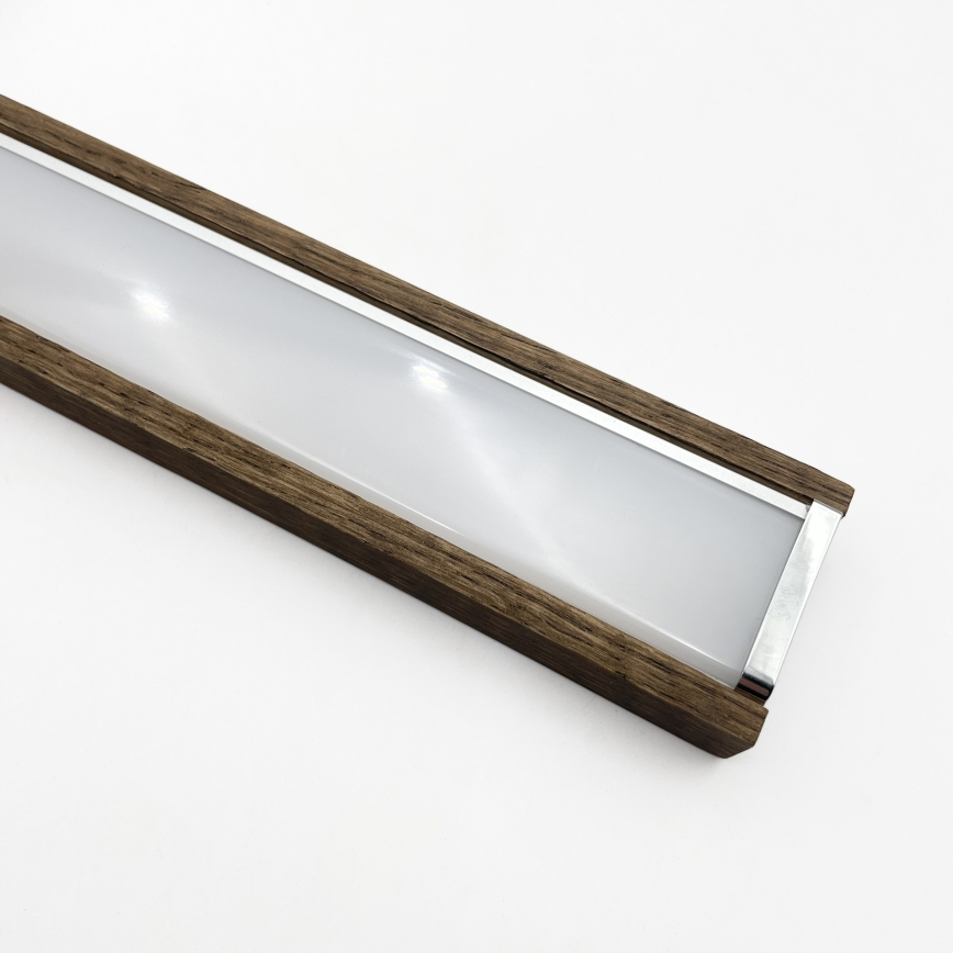 BRILAGI - Éclairage LED pour miroir de salle de bains WOODY MIRROR 3v1 LED/15W/230V 80 cm IP44 chrome brillant/chêne noyer