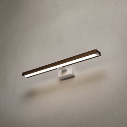 Brilagi - Éclairage LED pour miroir de salle de bains WOODY MIRROR 3 en 1 LED/12W/230V 60 cm IP44 blanc/chêne noyer