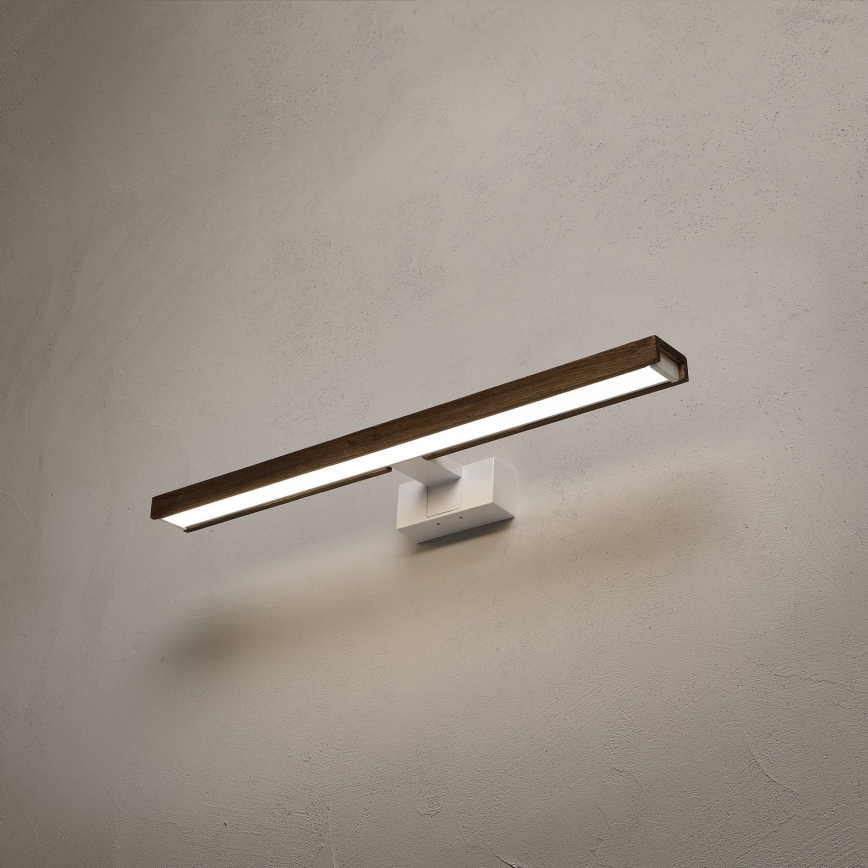 Brilagi - Éclairage LED pour miroir de salle de bains WOODY MIRROR 3 en 1 LED/12W/230V 60 cm IP44 blanc/chêne noyer