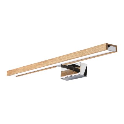 Brilagi - Éclairage LED pour miroir de salle de bains WOODY MIRROR 3 en 1 LED/12W/230V 60 cm IP44 chrome brillant/chêne