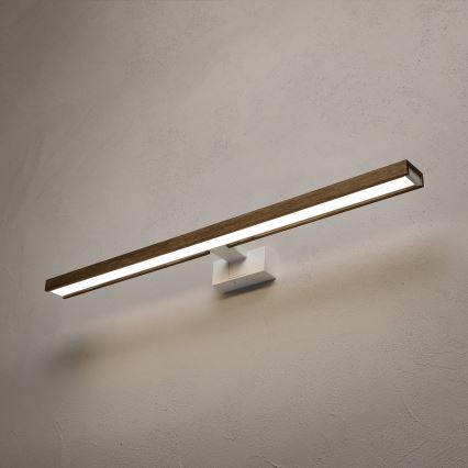 Brilagi - Éclairage LED pour miroir de salle de bains WOODY MIRROR 3 en 1 LED/15W/230V 80 cm IP44 blanc/chêne-noyer