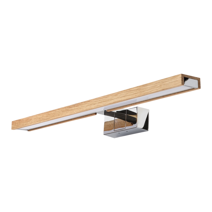 Brilagi - Éclairage LED pour miroir de salle de bains 3-en-1 WOODY MIRROR LED/12W/230V 60 cm IP44 chrome brillant/chêne