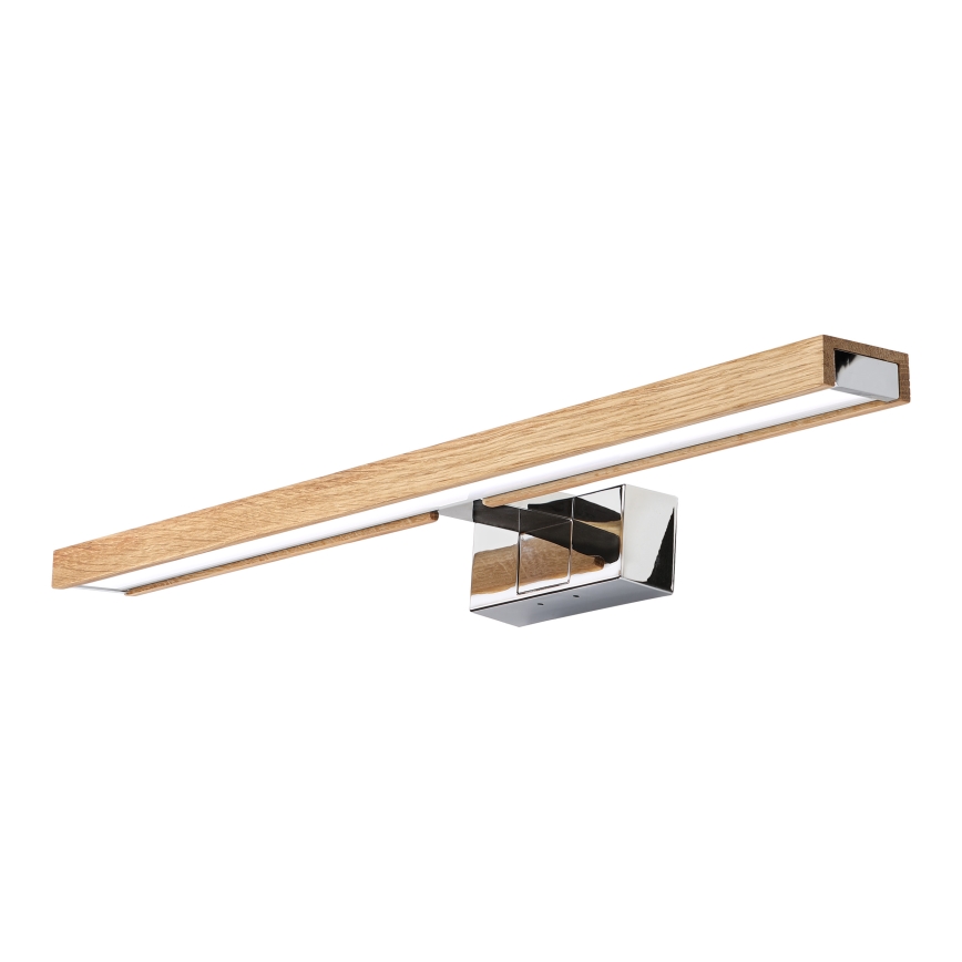 Brilagi - Éclairage LED pour miroir de salle de bains 3-en-1 WOODY MIRROR LED/12W/230V 60 cm IP44 chrome brillant/chêne