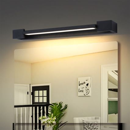 Brilagi - Éclairage LED pour miroir de salle de bains AQUA LINE LED/12W/230V 45 cm IP44 noir IRC 90