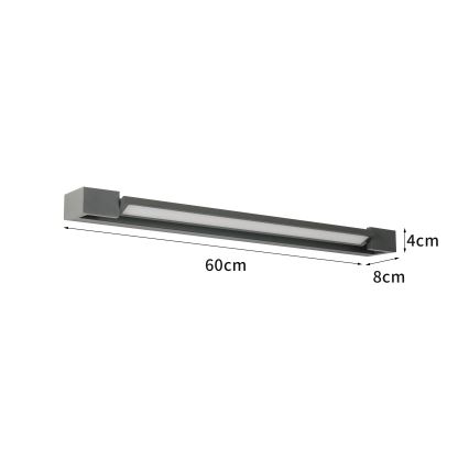 Brilagi - Éclairage LED pour miroir de salle de bains AQUA LINE LED/18W/230V 60 cm IP44 anthracite IRC 90