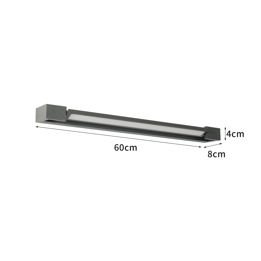 Brilagi - Éclairage LED pour miroir de salle de bains AQUA LINE LED/18W/230V 60 cm IP44 anthracite IRC 90