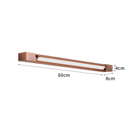 Brilagi - Éclairage LED pour miroir de salle de bains AQUA LINE LED/18W/230V 60 cm IP44 bronze