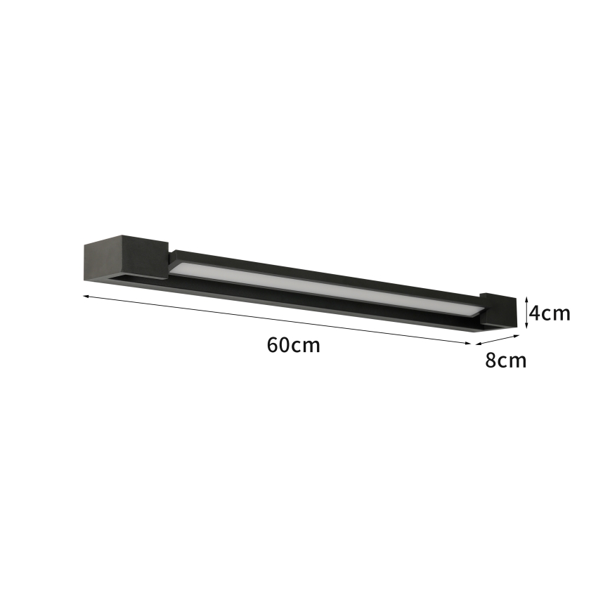 Brilagi - Éclairage LED pour miroir de salle de bains AQUA LINE LED/18 W/230 V 60 cm IP44 noir