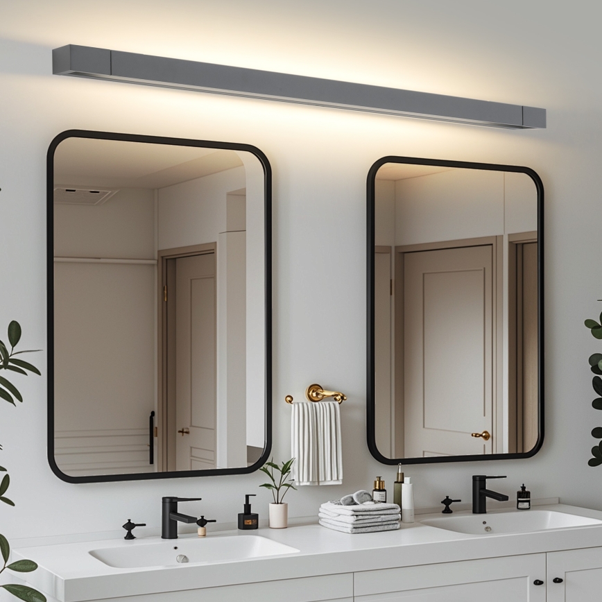 Brilagi - Éclairage LED pour miroir de salle de bains AQUA LINE LED/36W/230V 120 cm IP44 anthracite CRI 90