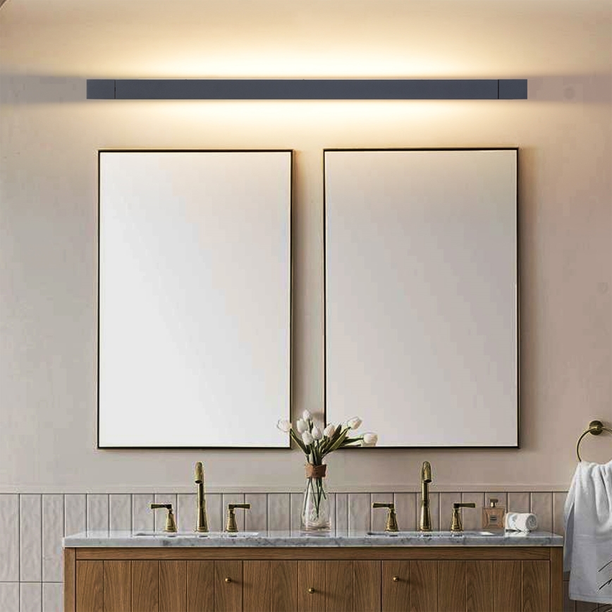 Brilagi - Éclairage LED pour miroir de salle de bains AQUA LINE LED/36W/230V 120 cm IP44 noir CRI 90