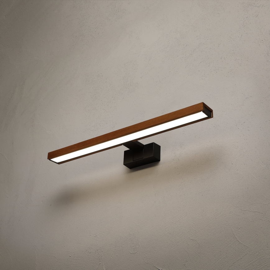 Brilagi - Éclairage LED pour miroir de salle de bains WOODY MIRROR 3v1 LED/12W/230V 60 cm IP44 noir/bois de cerisier