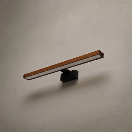 Brilagi - Éclairage LED pour miroir de salle de bains WOODY MIRROR 3v1 LED/12W/230V 60 cm IP44 noir/bois de cerisier
