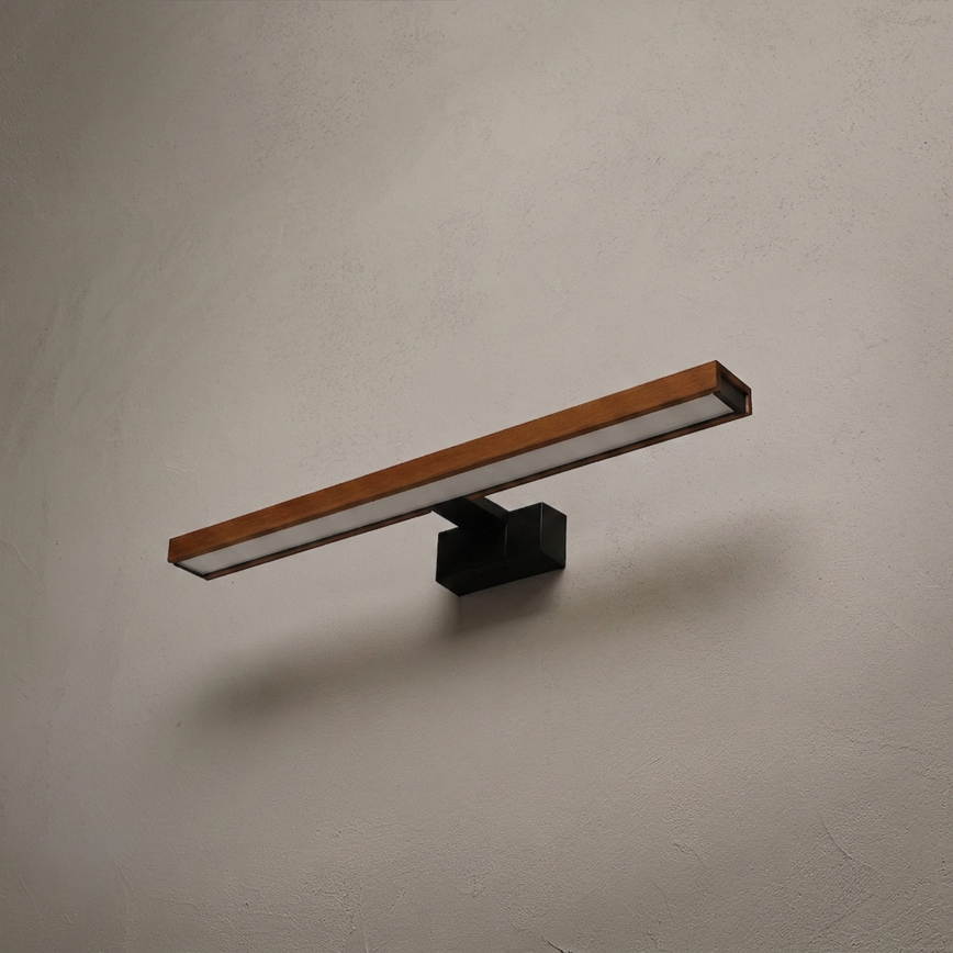 Brilagi - Éclairage LED pour miroir de salle de bains WOODY MIRROR 3v1 LED/12W/230V 60 cm IP44 noir/bois de cerisier