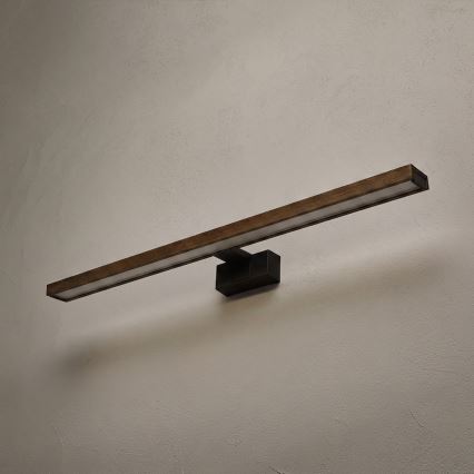 Brilagi - Éclairage LED pour miroir de salle de bains WOODY MIRROR 3 en 1 LED/15W/230V 80 cm IP44 noir/chêne/noyer