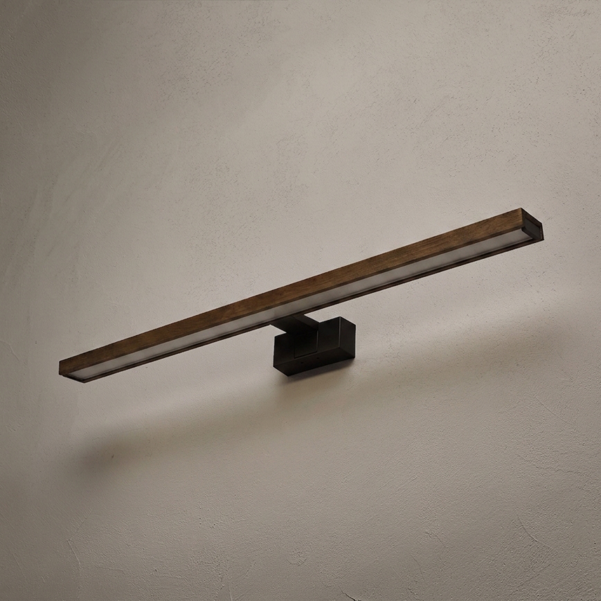 Brilagi - Éclairage LED pour miroir de salle de bains WOODY MIRROR 3 en 1 LED/15W/230V 80 cm IP44 noir/chêne/noyer