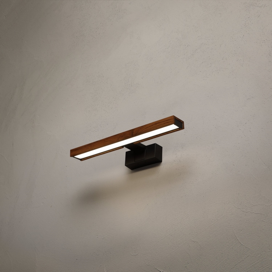 Brilagi - Éclairage LED pour miroir de salle de bains WOODY MIRROR 3 en 1 LED/8W/230V 40 cm IP44 noir/chêne
