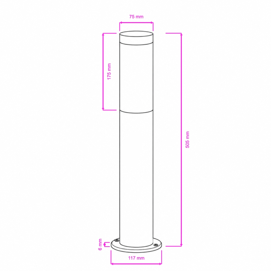 BRILAGI - Lampe extérieure LED dimmable ELIA 1xE27/6W/230V 2700-6500K IP44 Wi-Fi 50 cm anthracite
