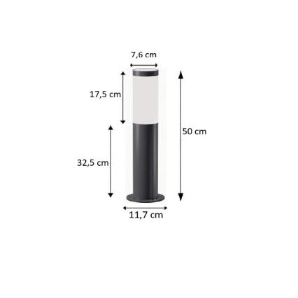 BRILAGI - Lampe extérieure LED dimmable ELIA 1xE27/6W/230V 2700-6500K IP44 Wi-Fi 50 cm anthracite